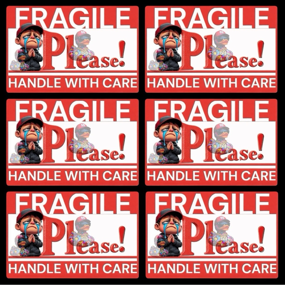 40 Fragile Handle With Care Sticker Pack